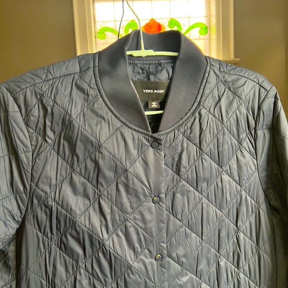 Vero Moda Long Bomber size L Navy Blue - Picture 2 of 7